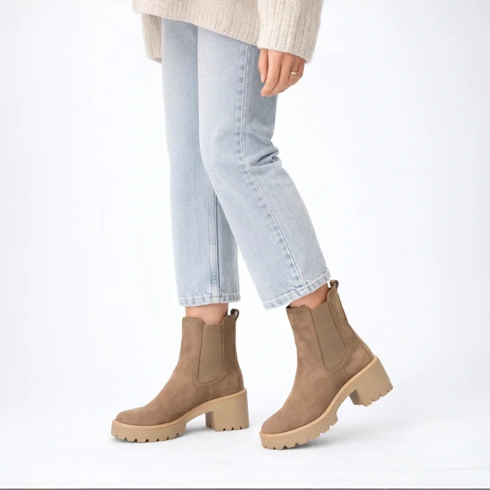DV‎ by Dolce Vita Tiffany Chelsea Boots | Taupe Suede
